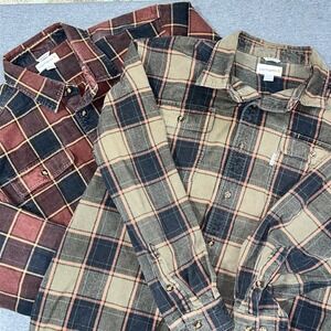 Carhartt Custom Fit Heavy Flannel Shirt Men's 2XL Lot of 2